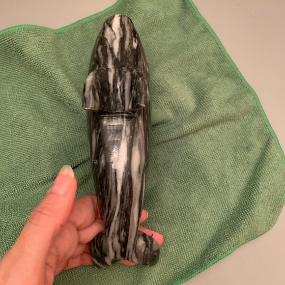 Marble dolphin statue - Picture 4 of 5